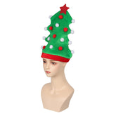 Adults Kids Christmas Elf Green Hat Christmas Accessories